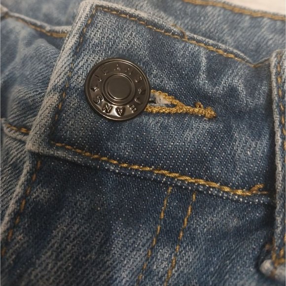 Distressed Raw Hem Skinny Ankle Blue Jeans - Unbranded Women's  Sz 8 - Picture 5 of 9